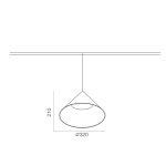 چراغ آویز مگنتی 12 وات زاویه تابش 90 نور 3000K کد T296 (WHT) - T297 (BLK) - Image 2