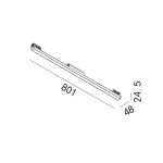 چراغ مگنتی خطی 18 وات نور 3000K کد  T304 (WHT/BLK) - Image 5