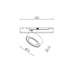 چراغ مدیوم اسپات مگنتی مینیاتوری 6.7 وات لنز 36 درجه نور 3000K کد T383 - Image 2