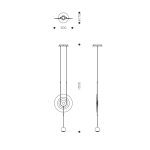 چراغ آویز 23 وات نور 3000k کد C272 - Image 2