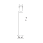 چراغ پایه بلند سرپیچ E27 کد H129 - Image 3