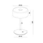 چراغ رومیزی شارژی 2.2 وات نور 2700K / 3000K مدل Crystal - Image 8
