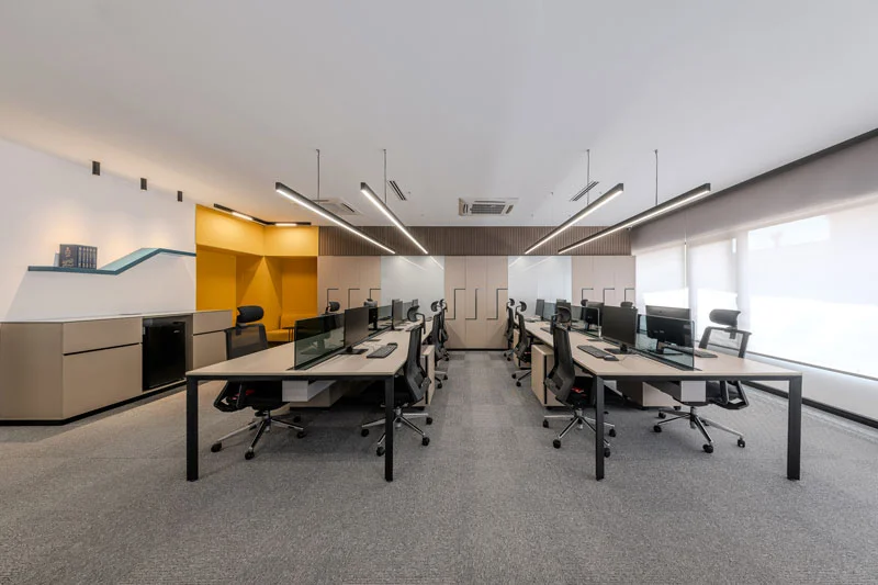 پروژه طراحی نورپردازی فضای اداری داتین