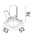 چراغ سقفی توکار 5.4 وات نور 3000K کد L53A - Image 3