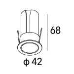 چراغ سقفی توکار 5.4 وات نور 3000K کد L33A - Image 3