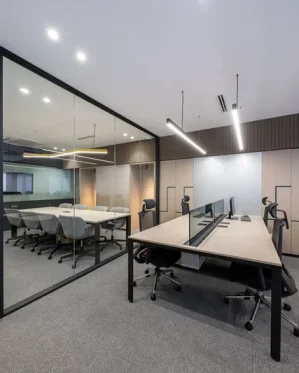 پروژه طراحی نورپردازی فضای اداری داتین